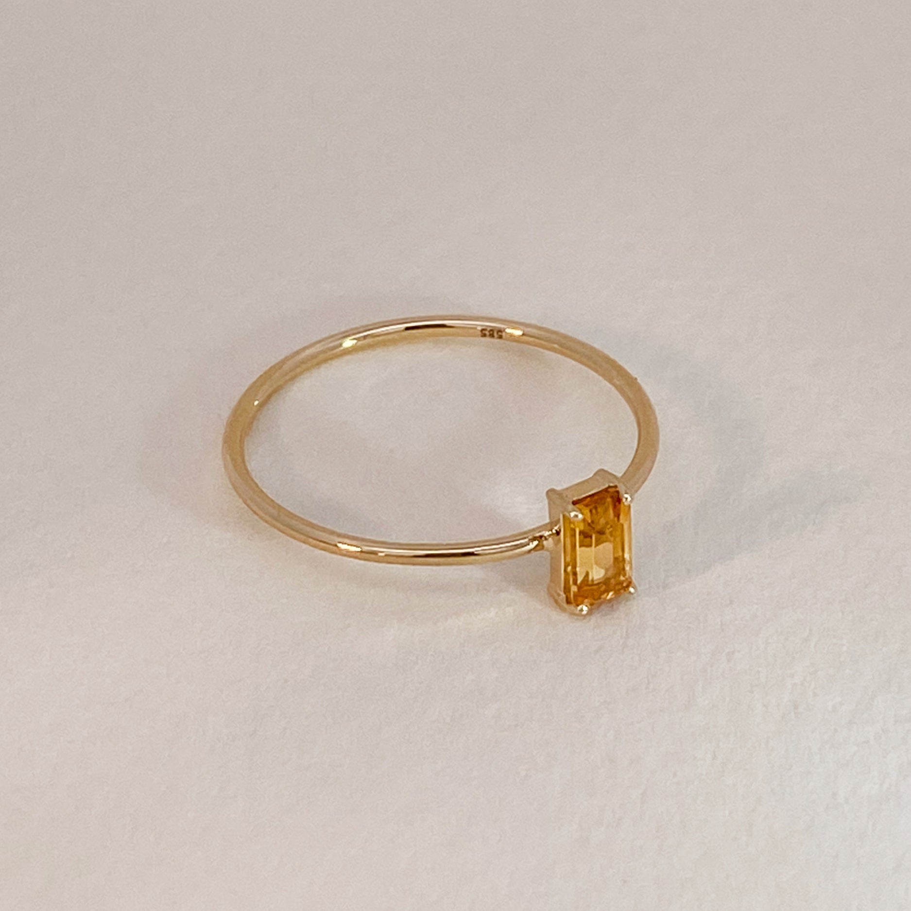 Citrine Golden Ring
