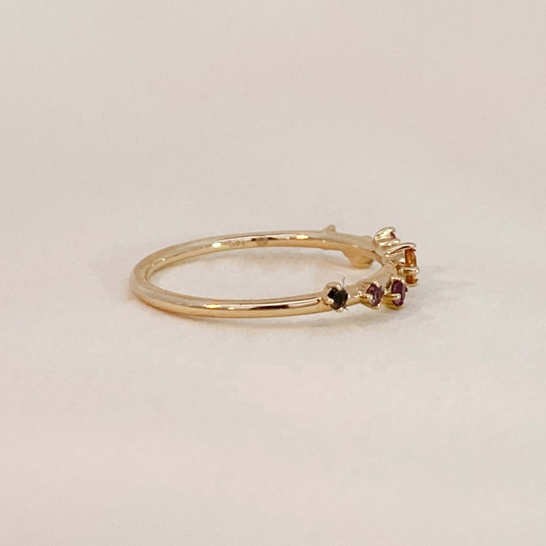 Golden Sapphire Union Ring