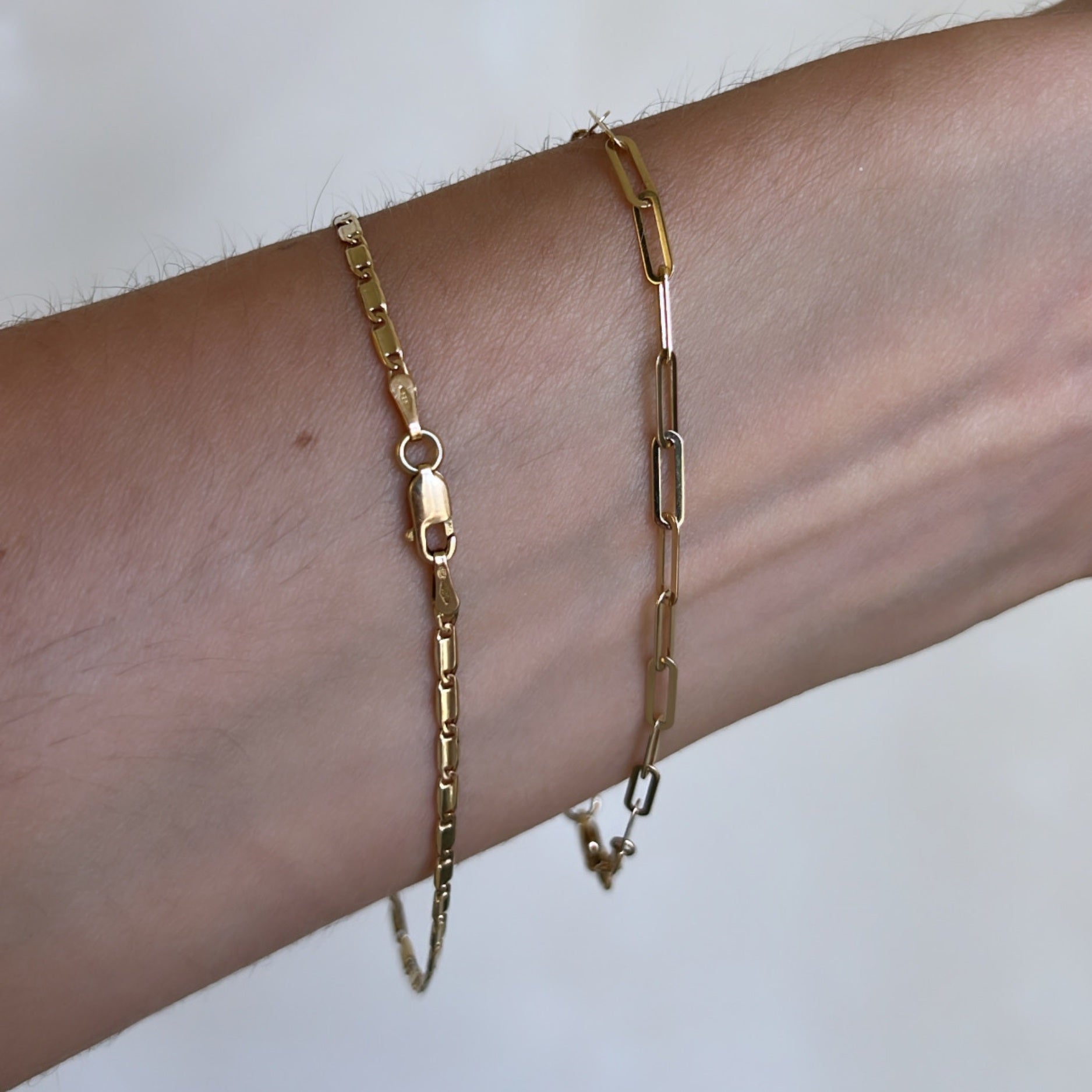 Gouden Delicate Paperclip Bracelet