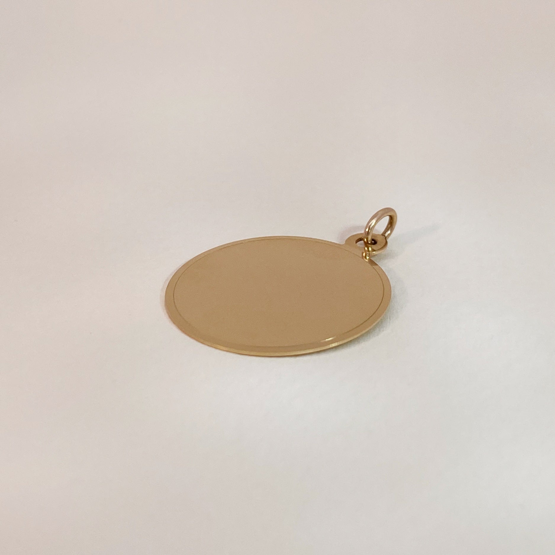 Round Mirror Coin Pendant Large