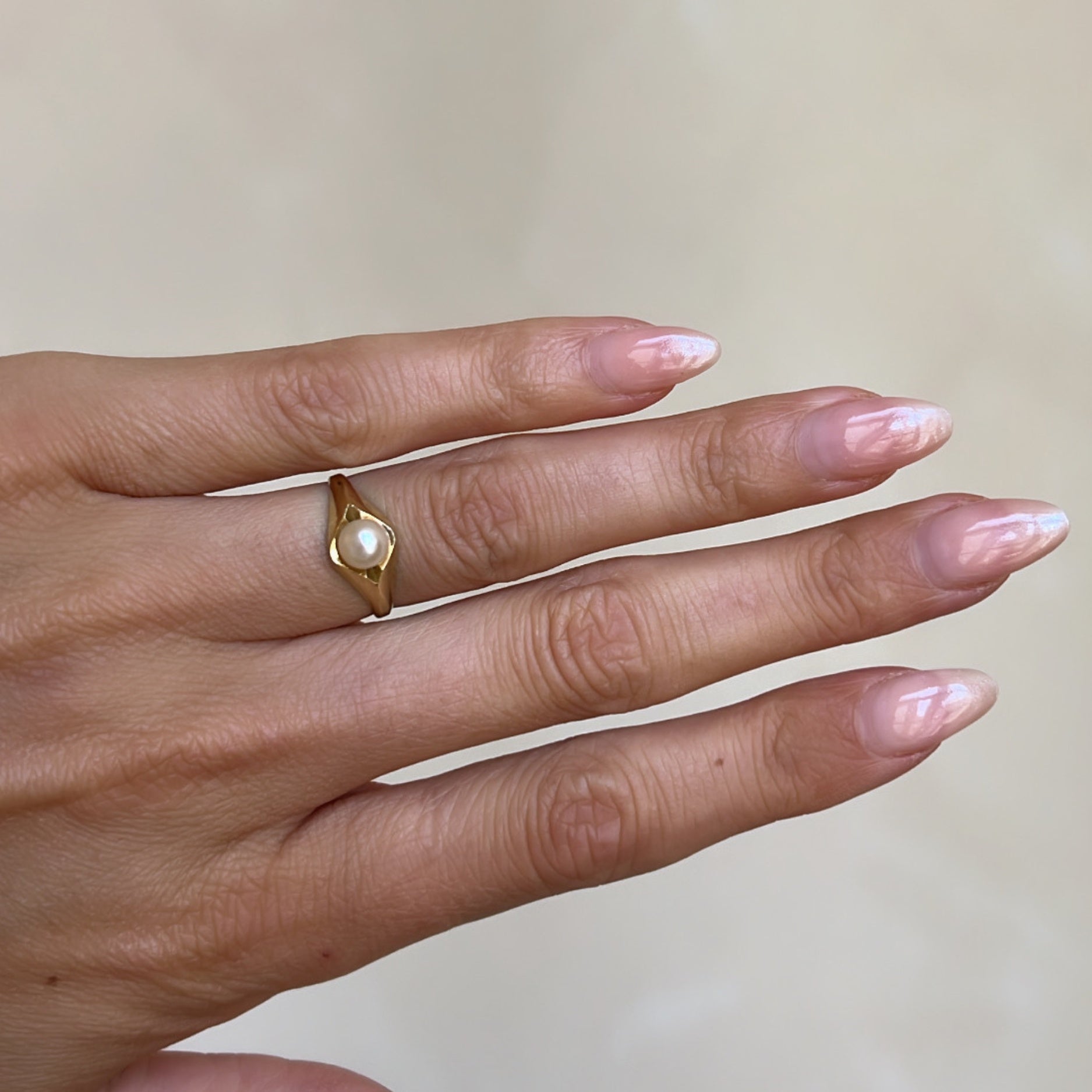 Vintage Bold Pearl Ring