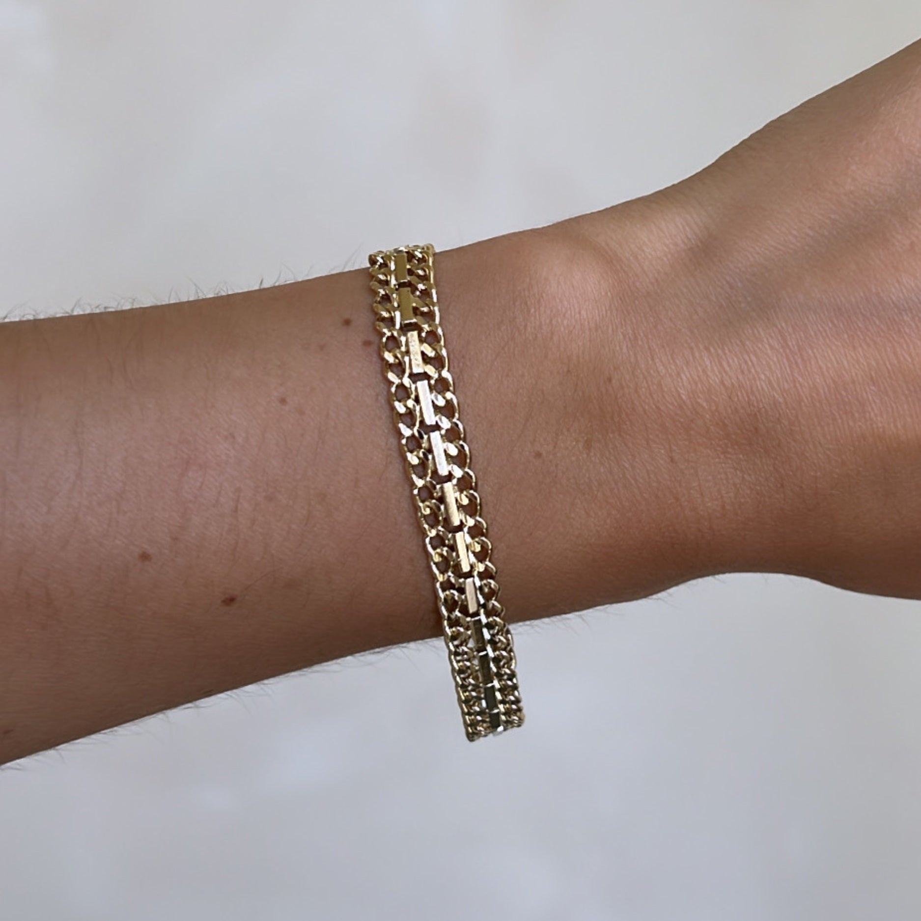 Vintage Cuban Bar Bracelet