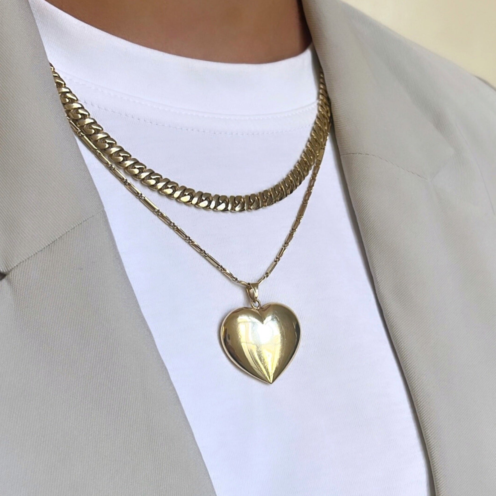 Vintage Statement Heart Pendant