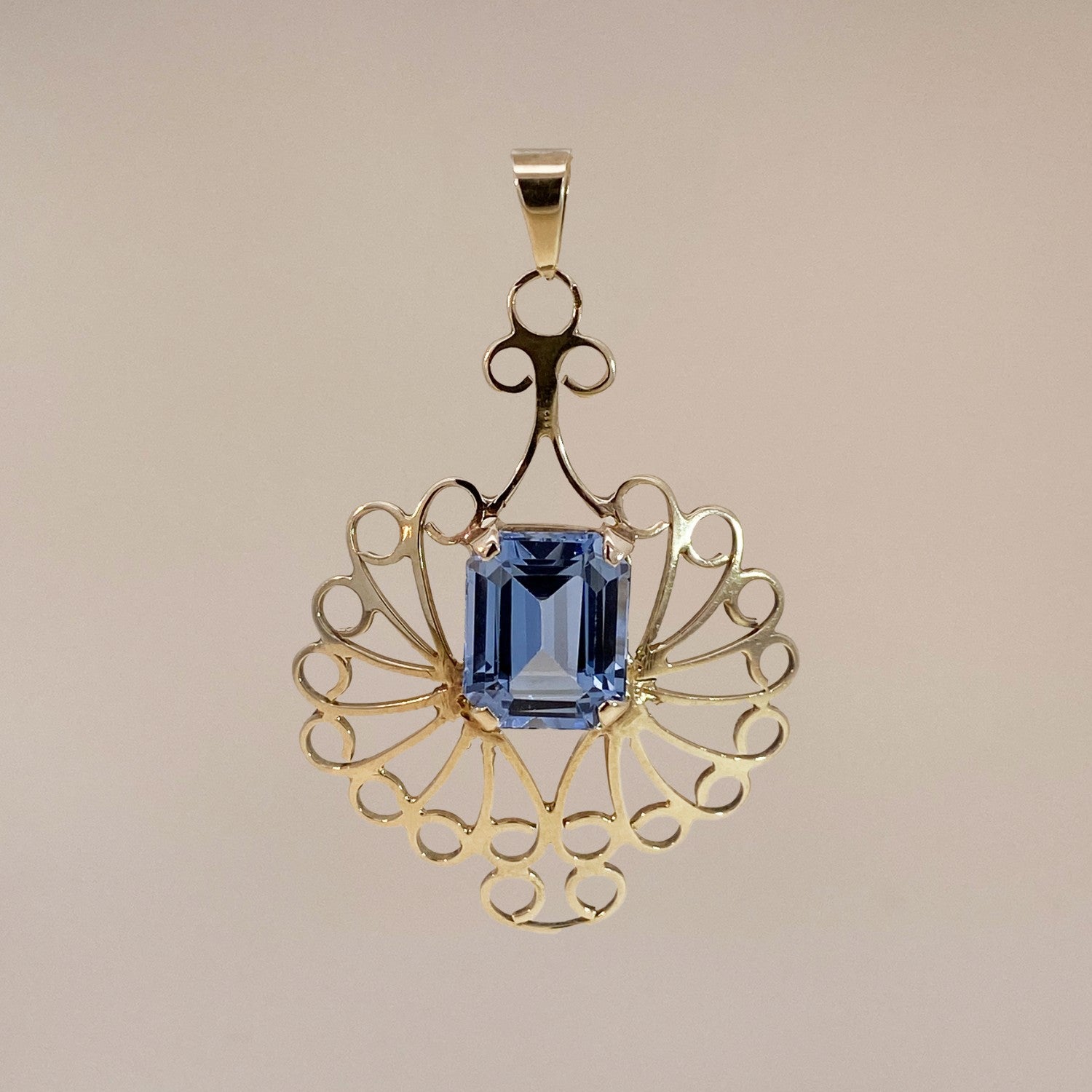 Vintage Statement Topaz Pendant